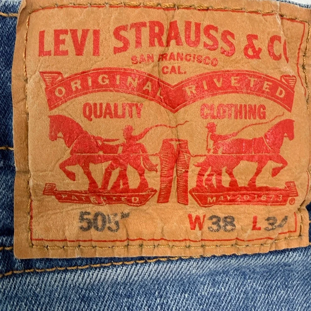 Levi's‎ 505 Regular Fit Jeans 38x34 Blue Excellent